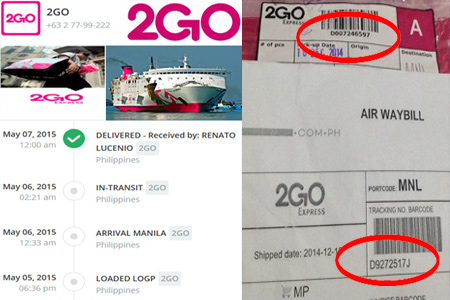 2go voyage tracking