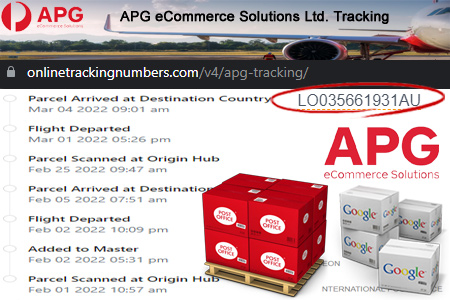 Online APG Tracking Number Barcode