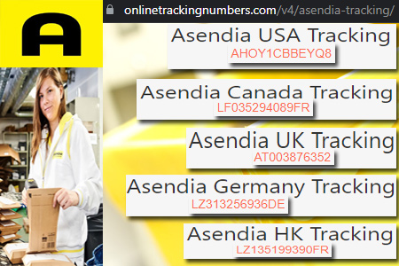 Online Asendia Tracking Number Barcode