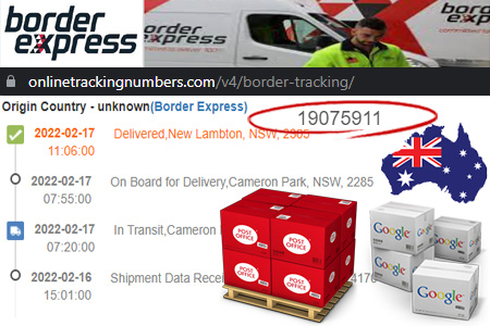 Online Border Tracking Number Barcode