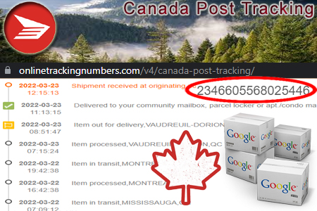 Online Canada Post Tracking Number Barcode