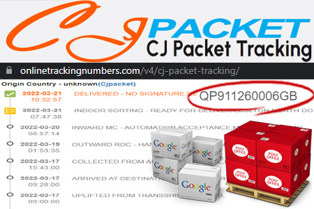 CJ Packet Tracking Number Barcode