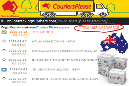 Online Couriers Please Tracking Number Barcode