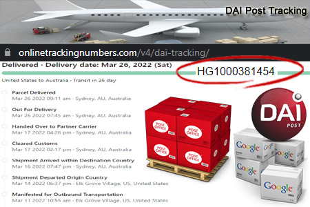 Online DAI Tracking Number Barcode