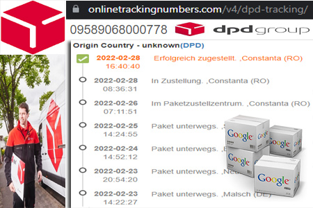 Online DPD Tracking Number Barcode