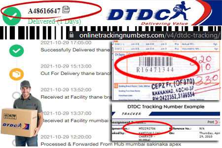 DTDC Tracking Number Barcode