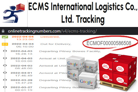 Online ECMS Tracking Number Barcode