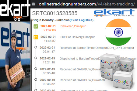 Online Ekart Tracking Number Barcode