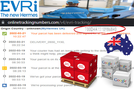 Online Evri Tracking Number Barcode