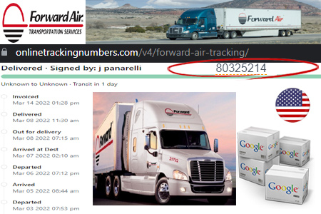 Forward Air Tracking Number Barcode