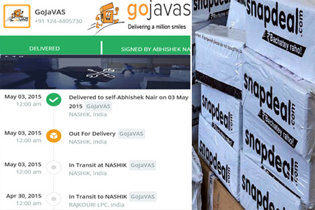 Online GojaVAS Tracking Number Barcode