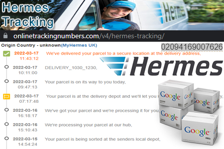 Online HERMES Tracking Number Barcode