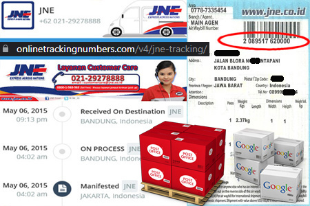 Online JNE Tracking Number Barcode