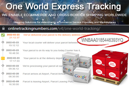 Online One World Tracking Number Barcode