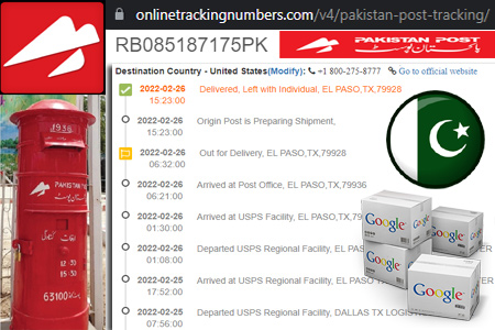 Pakistan Post Tracking Number Barcode