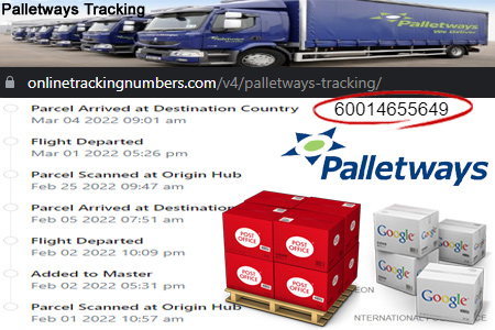 Online Palletways Tracking Number Barcode