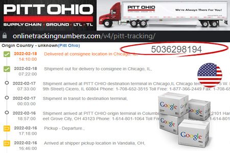 Online PITT Tracking Number Barcode