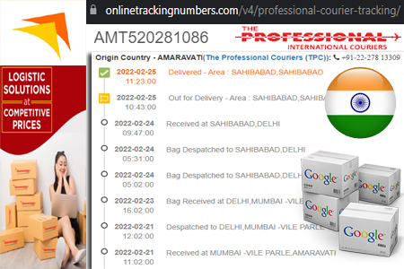 The Professional Couriers Tracking Number Barcode