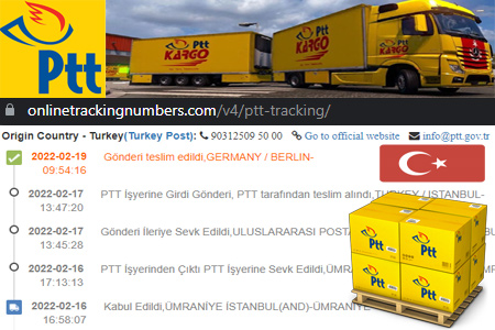 Online PTT Tracking Number Barcode