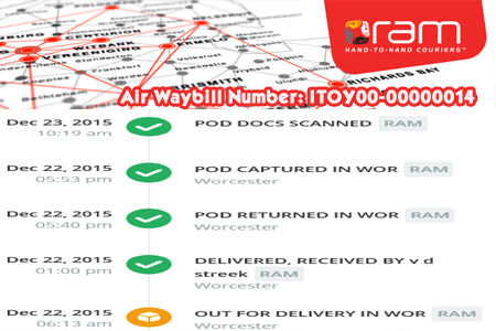 Online RAM Tracking Number Barcode