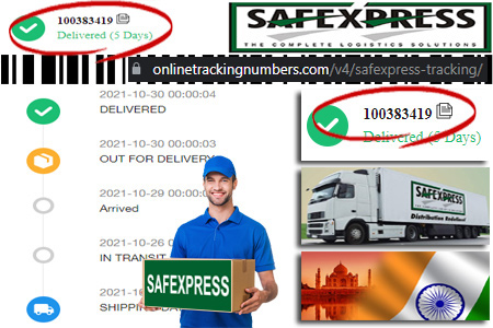 Online Safexpress Tracking Number Barcode