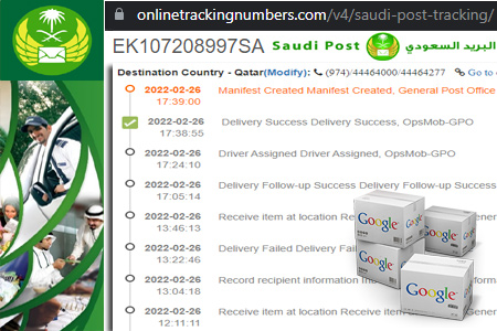 Online Saudi Post Tracking Number Barcode