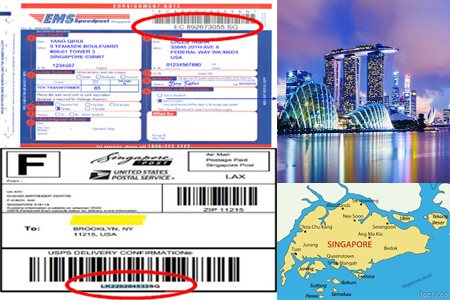 Singapore Post Tracking Number Barcode