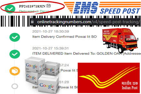 Speed Post Tracking Number Barcode
