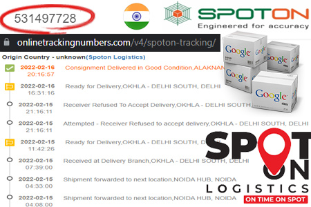 Online Spoton Tracking Number Barcode