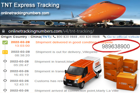 Online TNT Tracking Number Barcode