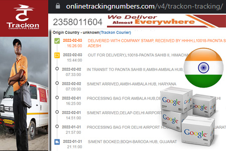 Trackon Tracking Number Barcode