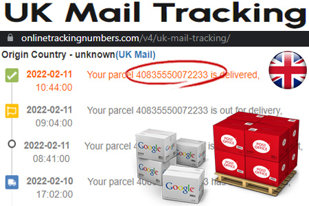 Online UK Mail Tracking Number Barcode