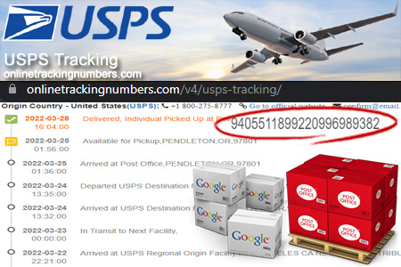 Online USPS Tracking Number Barcode