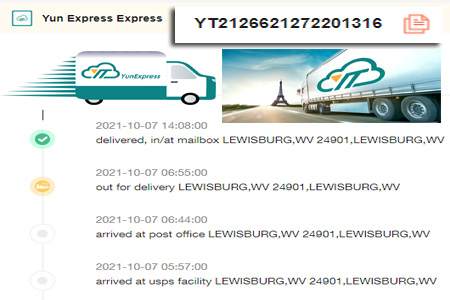 Online YunExpress Tracking Number Barcode