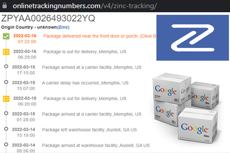 Zinc Tracking Number Barcode